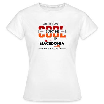 Macedonia Mazedonien Land Urlaub Reise verreisen - Frauen T-Shirt - Weiß - Vorne - AI Model Female 172 dark (172cm)