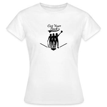 Ich decke Sie - Frauen T-Shirt - Weiß - Vorne - AI Model Female 172 dark (172cm)