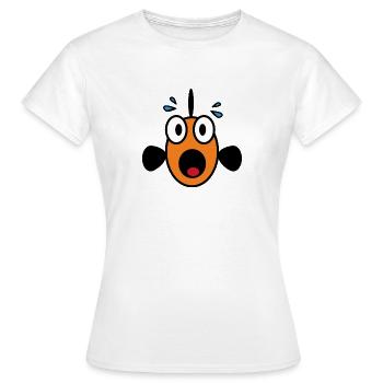 Panic Fish - Women's T-Shirt - white - Front - AI Model Female 172 dark (172cm)