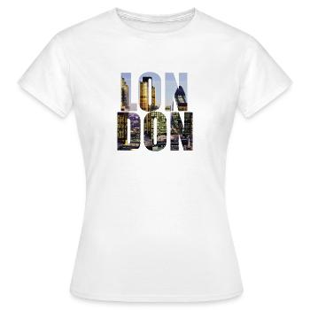 Toits de Londres - T-shirt Femme - blanc - Devant - AI Model Female 172 dark (172cm)