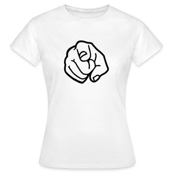 Finger - Frauen T-Shirt - Weiß - Vorne - AI Model Female 172 dark (172cm)