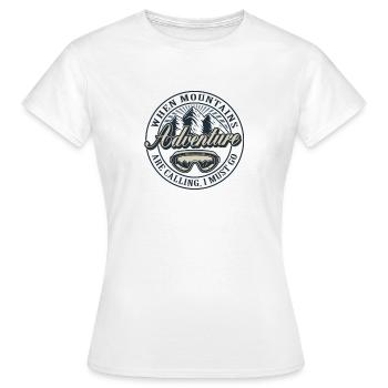 Aventure - T-shirt Femme - blanc - Devant - AI Model Female 172 dark (172cm)