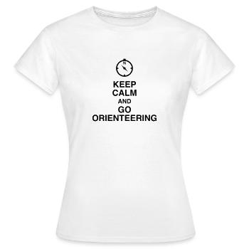 Orienteering / Orienteer / Orientierungslauf - Frauen T-Shirt - Weiß - Vorne - AI Model Female 172 dark (172cm)