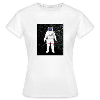 Astronaut im Kosmos - Frauen T-Shirt - Weiß - Vorne - AI Model Female 172 dark (172cm)