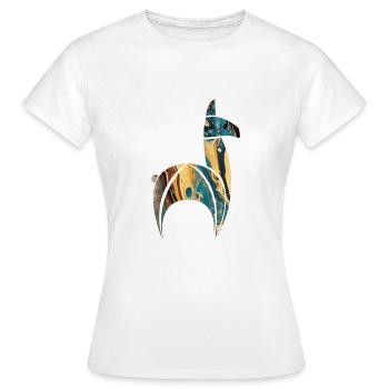Lama - Frauen T-Shirt - Weiß - Vorne - AI Model Female 172 dark (172cm)