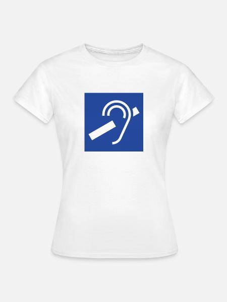 Gehör Symbol - Frauen T-Shirt - Weiß