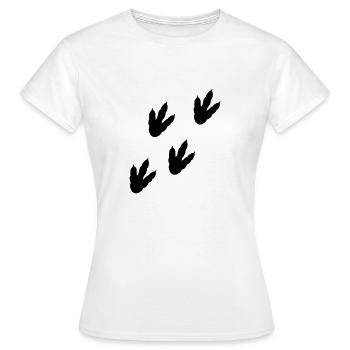Dinosaur track - Women's T-Shirt - white - Front - AI Model Female 172 dark (172cm)