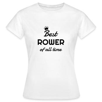 Aviron Rameur Sport Barreur Rowing - T-shirt Femme - blanc - Devant - AI Model Female 172 dark (172cm)