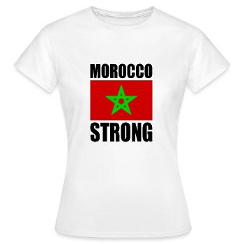 Morocco strong - T-shirt Femme - blanc - Devant - AI Model Female 172 dark (172cm)