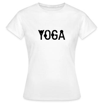 YOGA HUMAN Minimalist - Frauen T-Shirt - Weiß - Vorne - AI Model Female 172 dark (172cm)