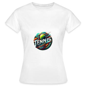 Le tennis est le sport des hommes et des femmes - T-shirt Femme - blanc - Devant - AI Model Female 172 dark (172cm)