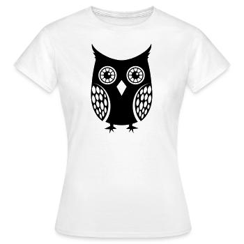 Eule - Frauen T-Shirt - Weiß - Vorne - AI Model Female 172 dark (172cm)