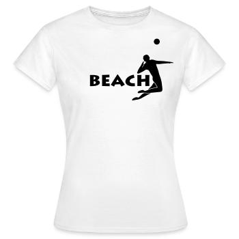 beach volleyball beach volleyball - Women's T-Shirt - white - Front - AI Model Female 172 dark (172cm)