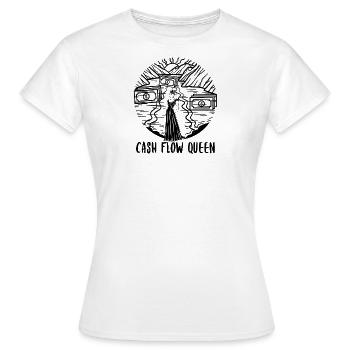 Reine des flux de trésorerie - T-shirt Femme - blanc - Devant - AI Model Female 172 dark (172cm)