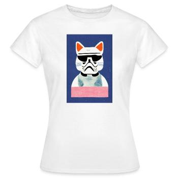 Storm Cat Retro - Frauen T-Shirt - Weiß - Vorne - AI Model Female 172 dark (172cm)