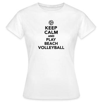 Beachvolleyball - Frauen T-Shirt - Weiß - Vorne - AI Model Female 172 dark (172cm)