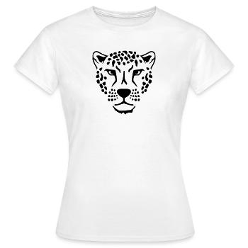 Leopard - Women's T-Shirt - white - Front - AI Model Female 172 dark (172cm)