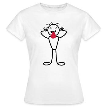 Male - Women's T-Shirt - white - Front - AI Model Female 172 dark (172cm)