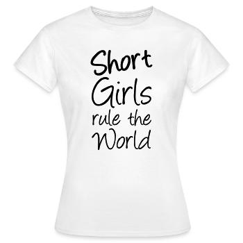 Short Girls petite fille femme cadeau rengaine - T-shirt Femme - blanc - Devant - AI Model Female 172 dark (172cm)
