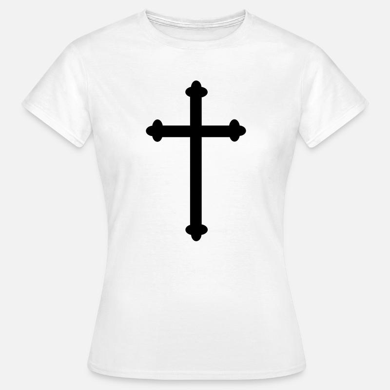Cross as shadow image - Women's T-Shirt - white