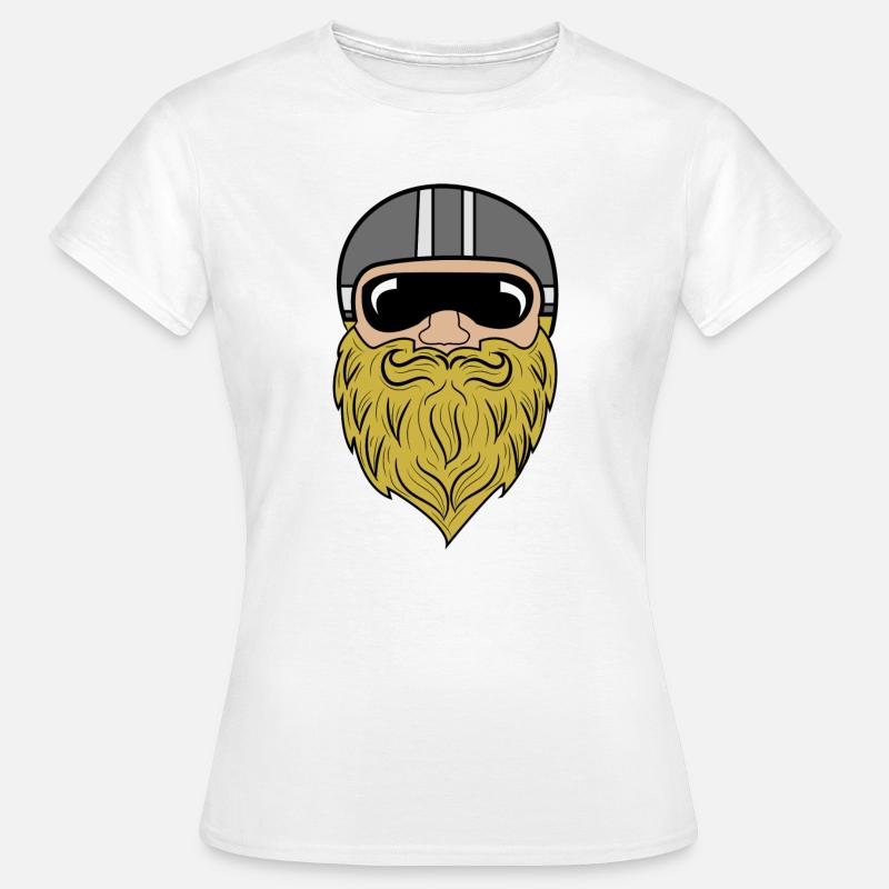 Bart Ziegenbart Bartfrisur Schnurrbart Bartträger - Frauen T-Shirt - Weiß