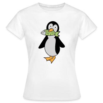 Oiseau de mer Animal Pingouin Oiseau Pôle Sud Zoo - T-shirt Femme - blanc - Devant - AI Model Female 172 dark (172cm)