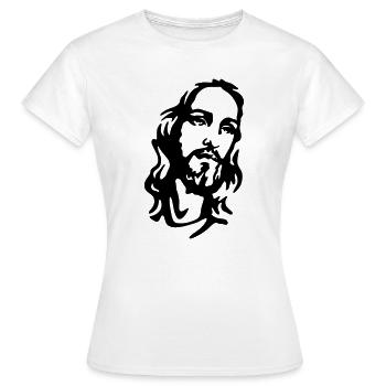 Christus - Frauen T-Shirt - Weiß - Vorne - AI Model Female 172 dark (172cm)
