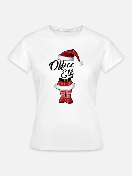 Office Elf – Lustiges Weihnachtsdesign - Frauen T-Shirt - Weiß