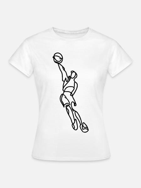 Basketballspieler Skizze - Frauen T-Shirt - Weiß