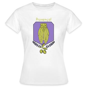 Provençal cicada with olives - Women's T-Shirt - white - Front - AI Model Female 172 dark (172cm)