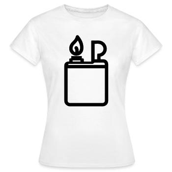 briquet - T-shirt Femme - blanc - Devant - AI Model Female 172 dark (172cm)