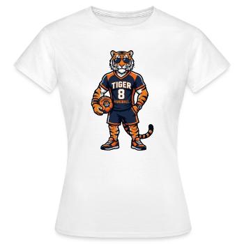 Tiger Handball Trikot Nummer 8 Motiv - Frauen T-Shirt - Weiß - Vorne - AI Model Female 172 dark (172cm)