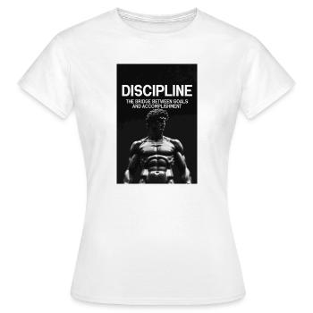 Disziplin Brücke Zielerreichung - Frauen T-Shirt - Weiß - Vorne - AI Model Female 172 dark (172cm)