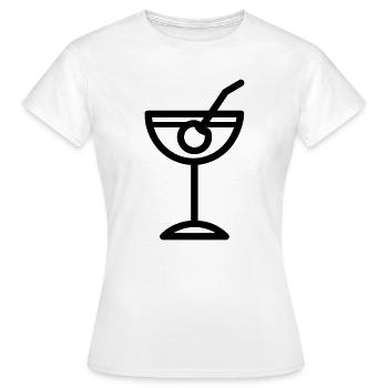 cocktail - Women's T-Shirt - white - Front - AI Model Female 172 dark (172cm)