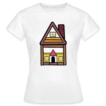 Maison de rêve Maison Maison Logement - T-shirt Femme - blanc - Devant - AI Model Female 172 dark (172cm)