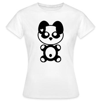 Plüschig: Pandy - Frauen T-Shirt - Weiß - Vorne - AI Model Female 172 dark (172cm)