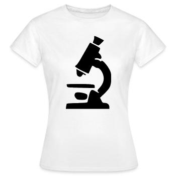Microscope Black Science Symbol Gift - Women's T-Shirt - white - Front - AI Model Female 172 dark (172cm)