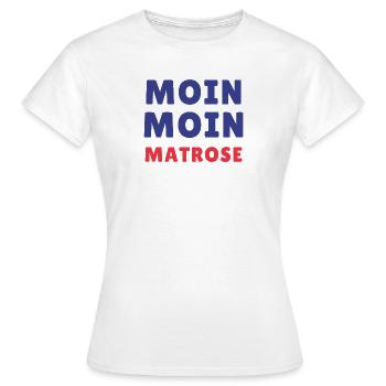 Moin Moin Sailor Typo Design - Women's T-Shirt - white - Front - AI Model Female 172 dark (172cm)