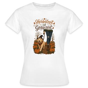 Kürbisfeld-Spaziergang - Frauen T-Shirt - Weiß - Vorne - AI Model Female 172 dark (172cm)