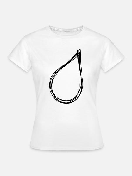 Tropfen handgezeichnet - Frauen T-Shirt - Weiß