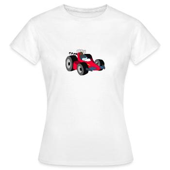 Race Car - Women's T-Shirt - white - Front - AI Model Female 172 dark (172cm)