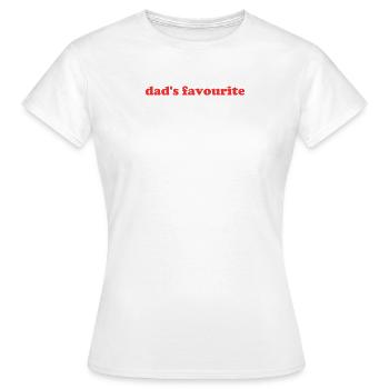 Papas Liebling - Frauen T-Shirt - Weiß - Vorne - AI Model Female 172 dark (172cm)
