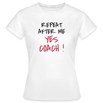 Coach / Coaching / Trainer / Sport - Frauen T-Shirt - Weiß - Vorne - AI Model Female 172 dark (172cm)