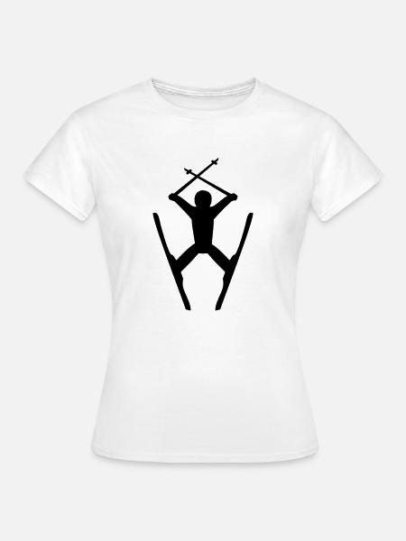 ski sprung - Frauen T-Shirt - Weiß