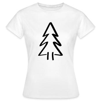 Arbre sapin sapin arbre de Noël arbre de Noël - T-shirt Femme - blanc - Devant - AI Model Female 172 dark (172cm)