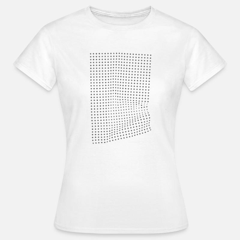 Optische Illusion eines Knitter effekts - Frauen T-Shirt - Weiß