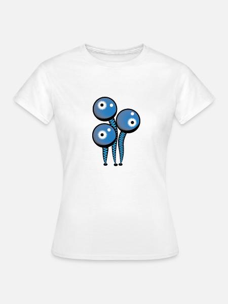Monster-Augen-Stengel - Frauen T-Shirt - Weiß