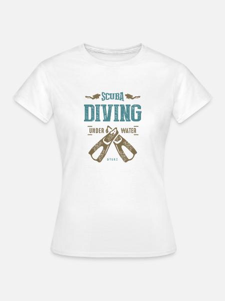 Gerätetauchen - Frauen T-Shirt - Weiß