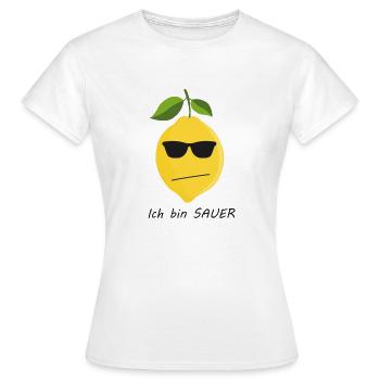 Saure Zitrone - Frauen T-Shirt - Weiß - Vorne - AI Model Female 172 dark (172cm)