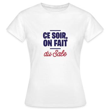Tonight we're dirty - Women's T-Shirt - white - Front - AI Model Female 172 dark (172cm)